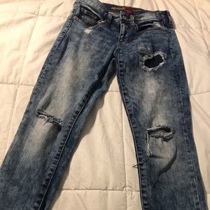 Arizona distressed super skinny jeans size 0